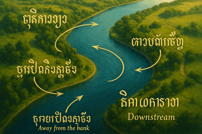 The Verbal Compass: How Rivers Define Direction