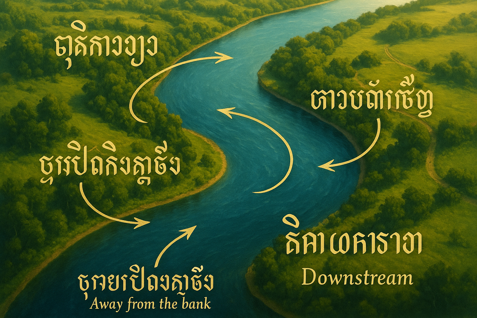 The Verbal Compass: How Rivers Define Direction