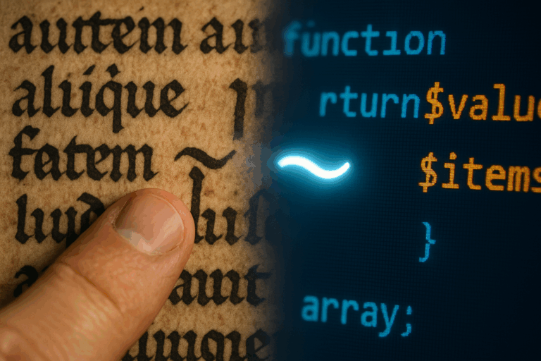 The Scribe’s Shortcut: A History of the Tilde (~)