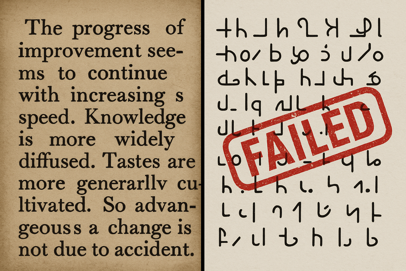 The Alphabet That Failed