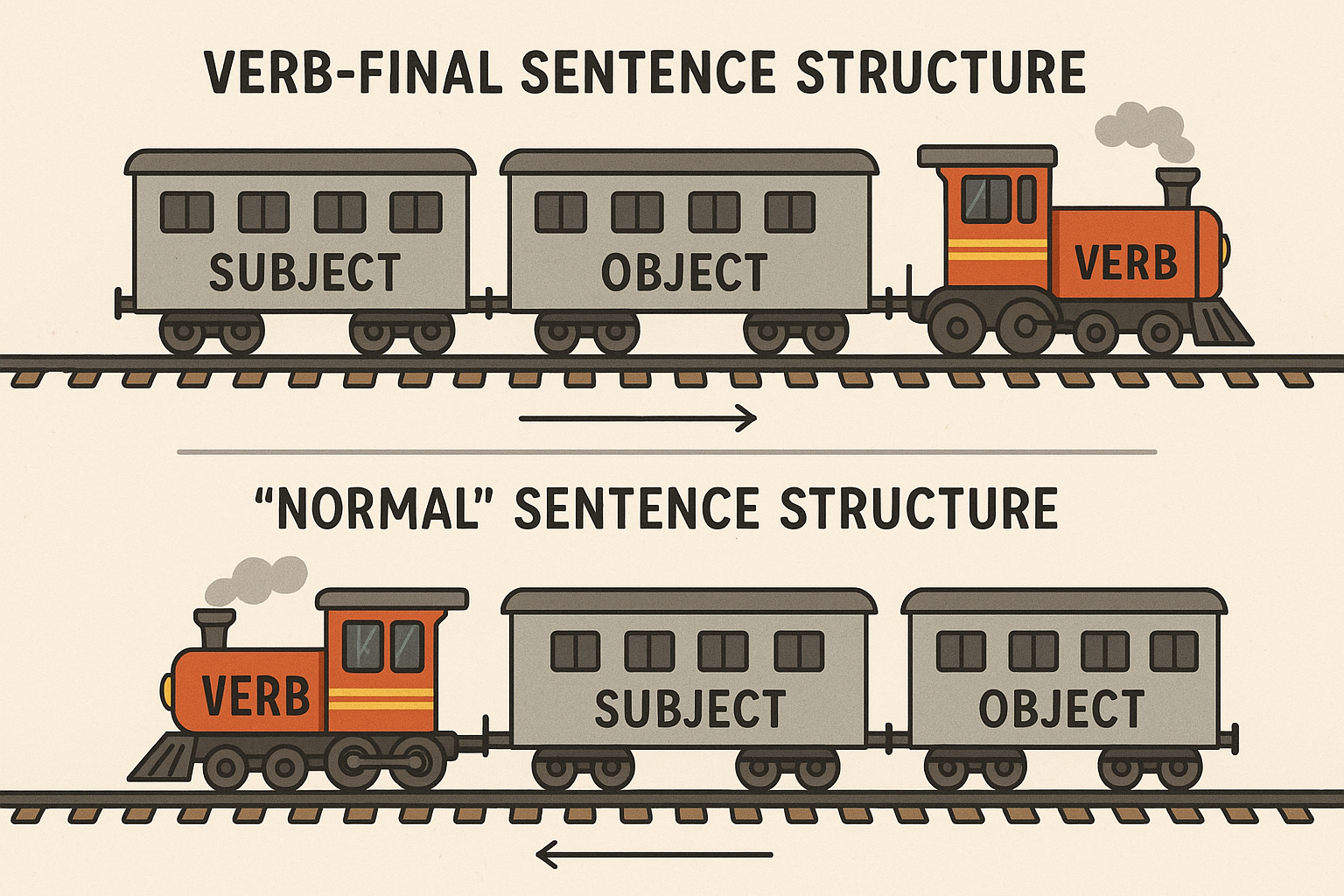 Building Sentences Backwards: The Verb-Final World