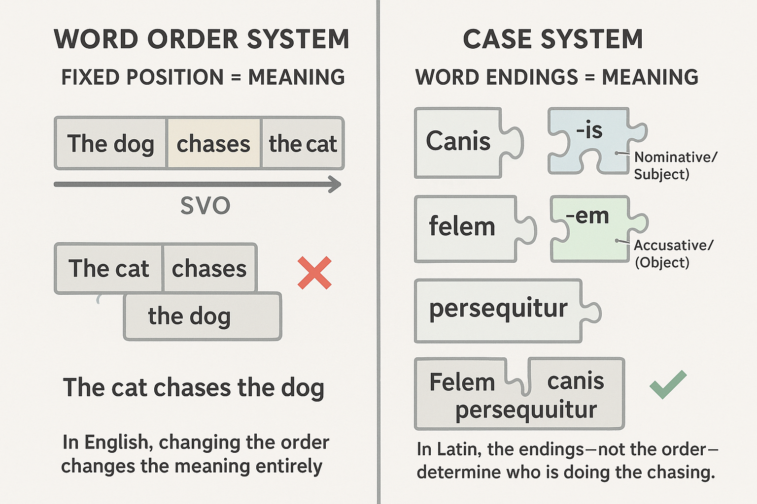 Who Did What? Case vs. Word Order
