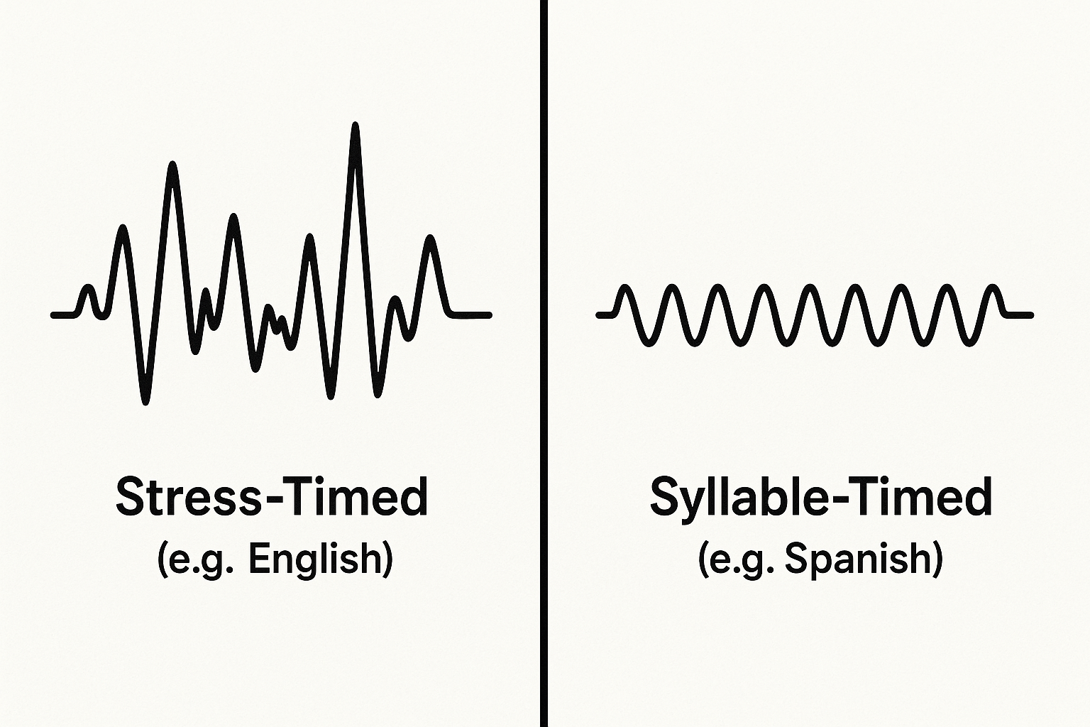 The Rhythm of Speech: Stress-Timed vs. Syllable-Timed Languages