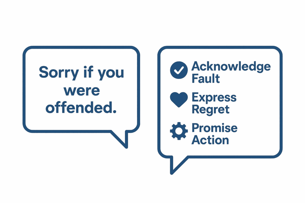 Linguistics of the Perfect Apology