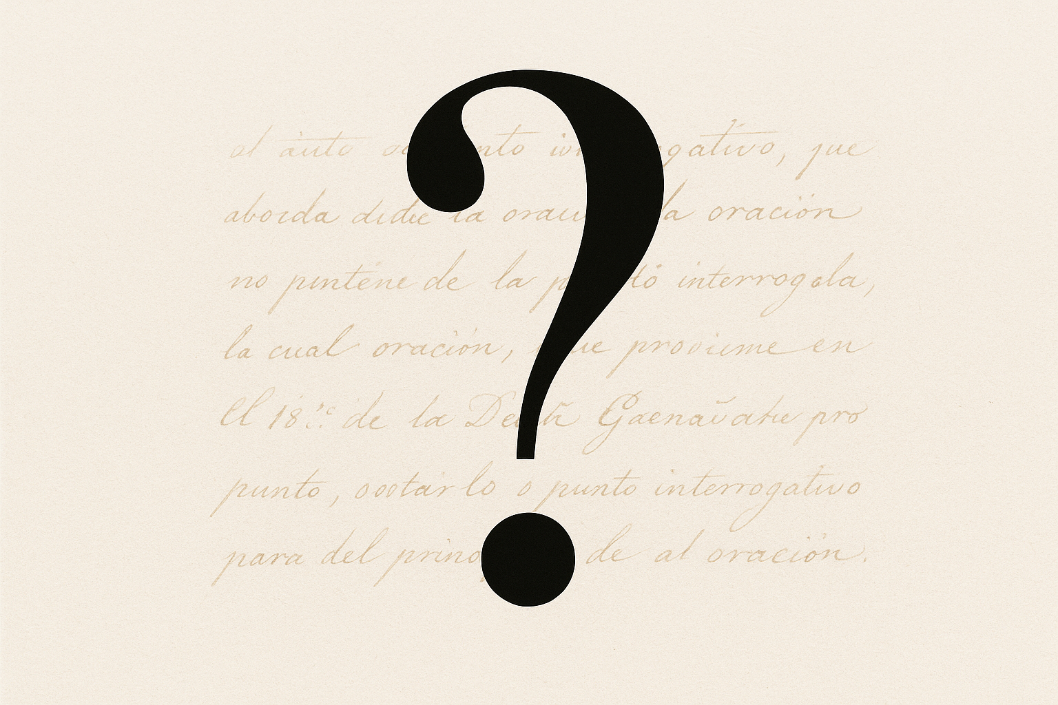 The Upside-Down Question Mark’s Origin