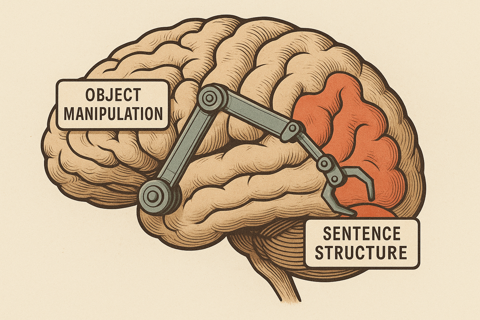 The Brain’s Recycled Parts: Linguistic Exaptation
