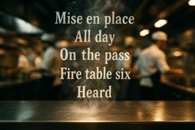 “86 the Jargon!”: The High-Pressure Linguistics of the Professional Kitchen